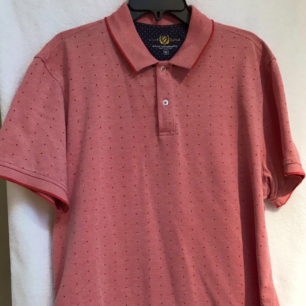 Men’s US XL short sleeve salmon polo shirt